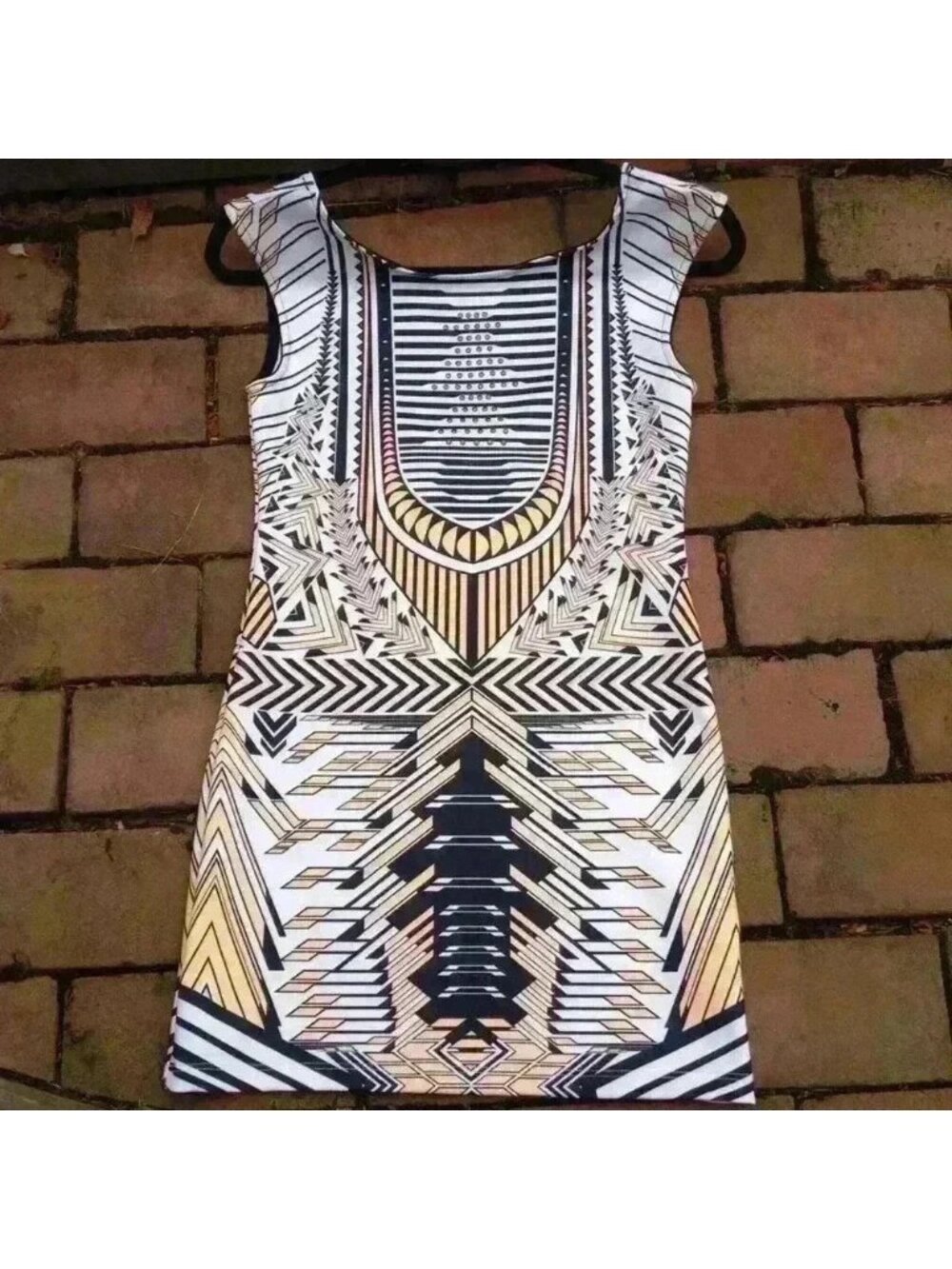 ๐โ Blue gold stud pattern design dress body on - Picture 3 of 13